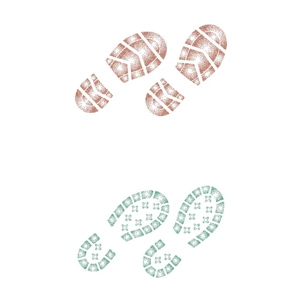 Zapatos color print set — Vector de stock