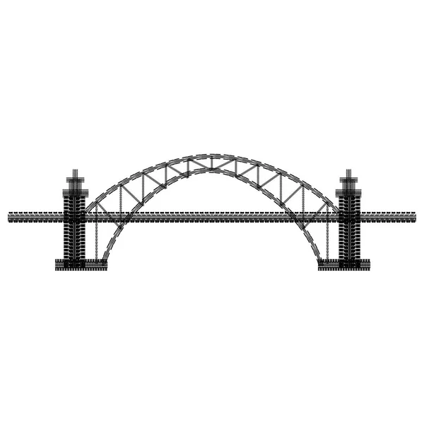 Tire spoor brug — Stockvector