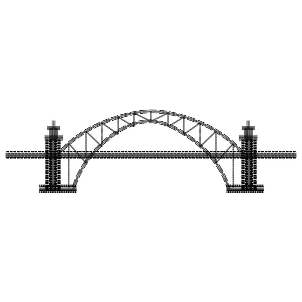 Puente de vía de neumáticos — Vector de stock