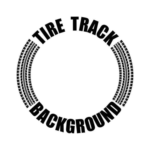 Tire track text circle — Stock Vector