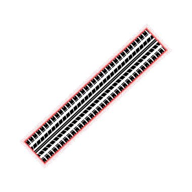 Noktalı kırmızı lastik parça