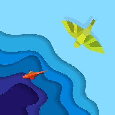 Kağıt balık ve kuş