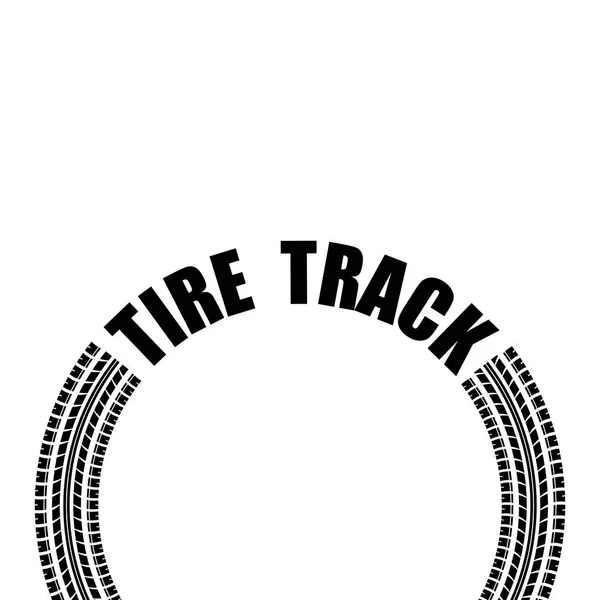 Circle tire track text — Stock Vector