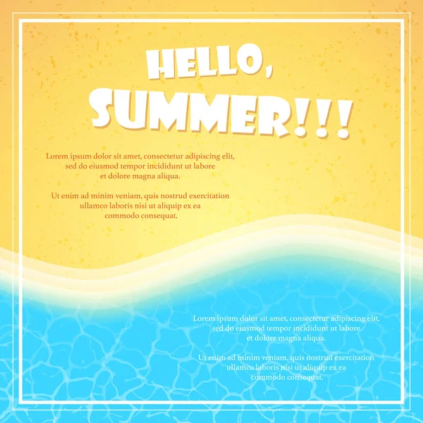Hola fondo de verano — Vector de stock