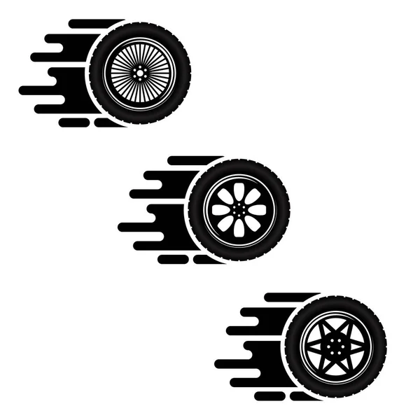 Wagenwielset — Stockvector