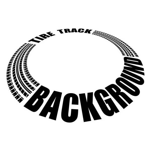 Tire track perspective circle — Stock Vector