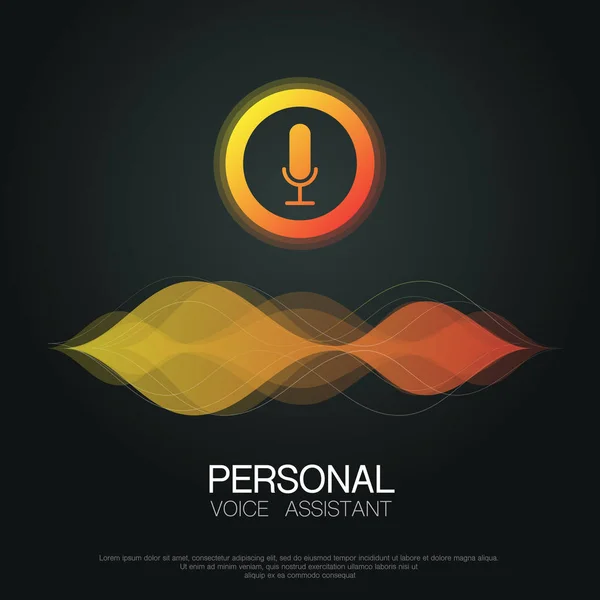 Voice assistant background — Stock Vector