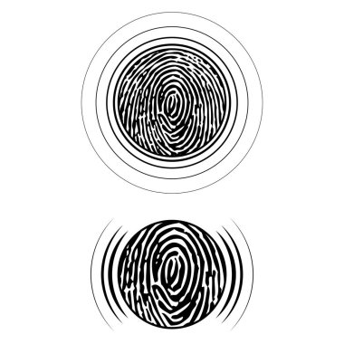 Parmak izi siluetleri seti