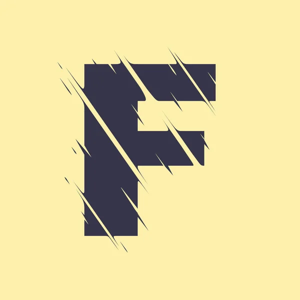 Scribbled letter F — Stockvector