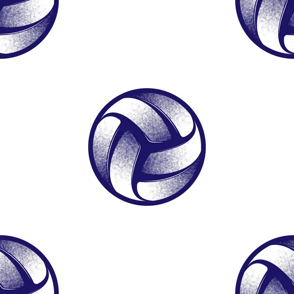 Volleyball halftone symbol — Stock Vector