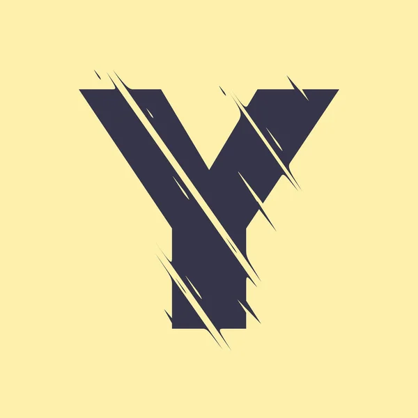 Nabazgrał litera Y — Wektor stockowy