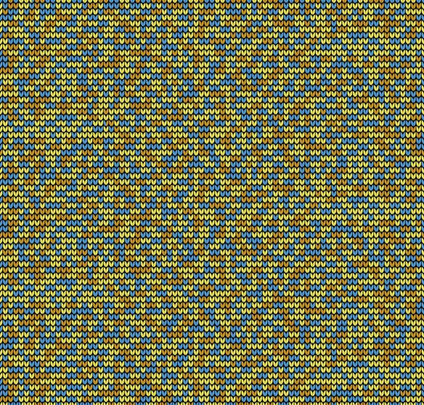 Fond de tricot sans couture doré bigarré — Image vectorielle