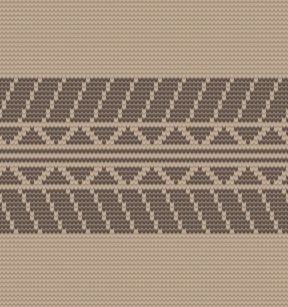 Бесшовное коричневое вязание шин — стоковый вектор