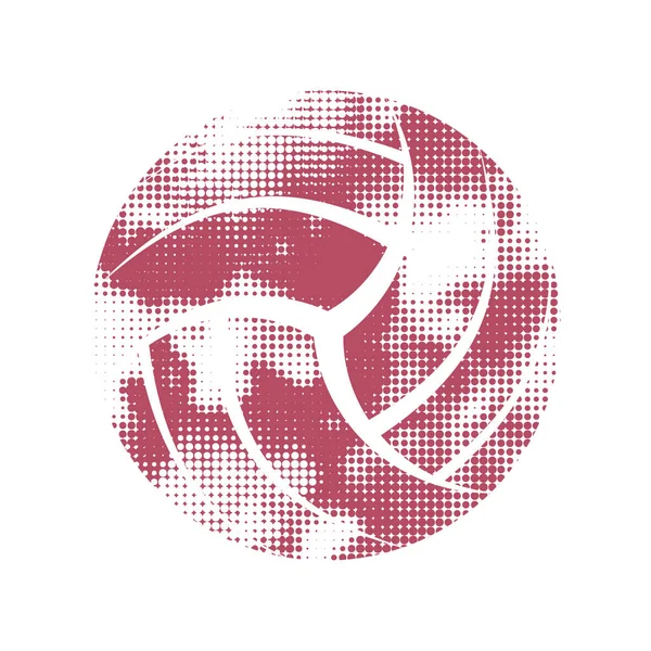 Βόλεϊ ροζ σχέδιο σύμβολο — Διανυσματικό Αρχείο