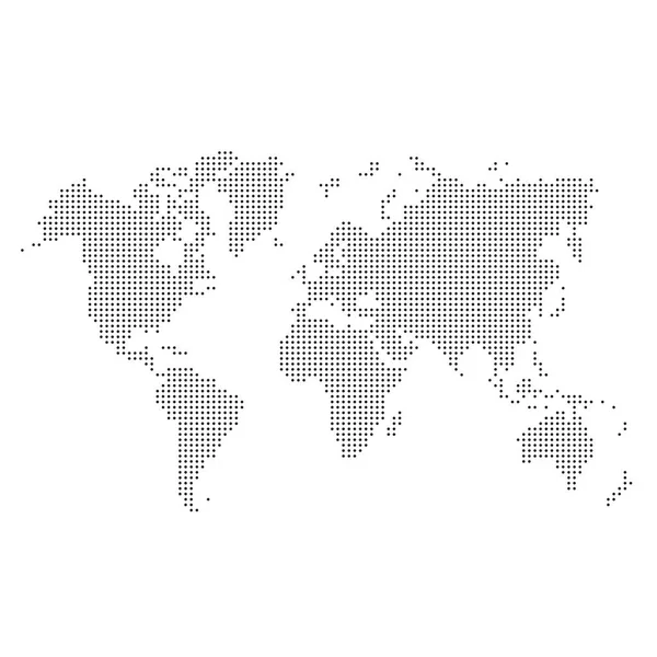 Cerchi mappa del mondo — Vettoriale Stock