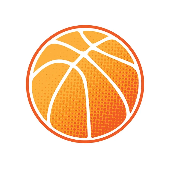 Pallacanestro arancione logo — Vettoriale Stock