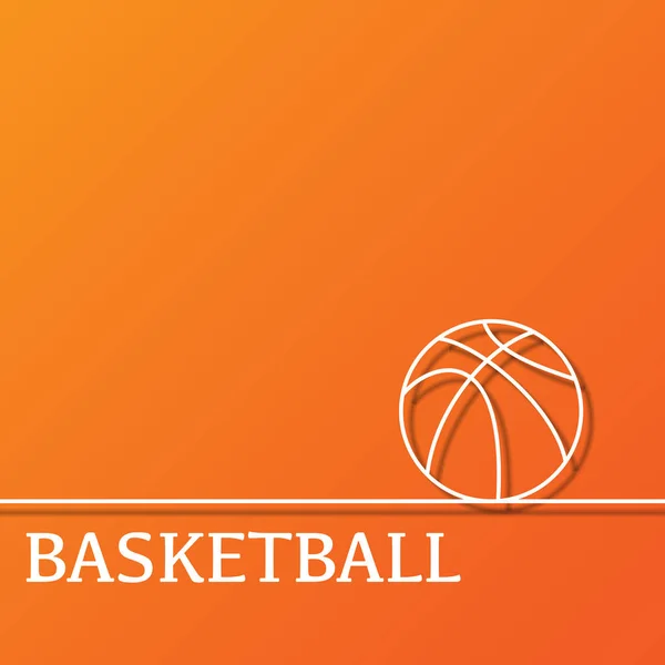 Umriss Basketball Hintergrund — Stockvektor