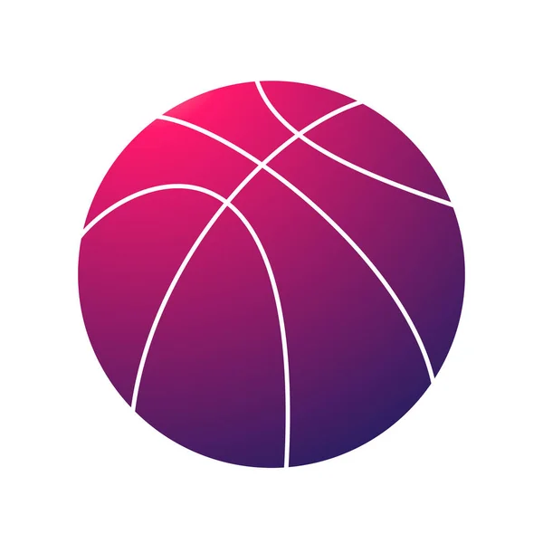 Basketball rosafarbenes Symbol — Stockvektor
