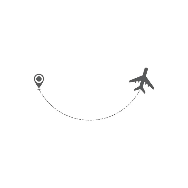 Lentokoneen matkustustausta — vektorikuva