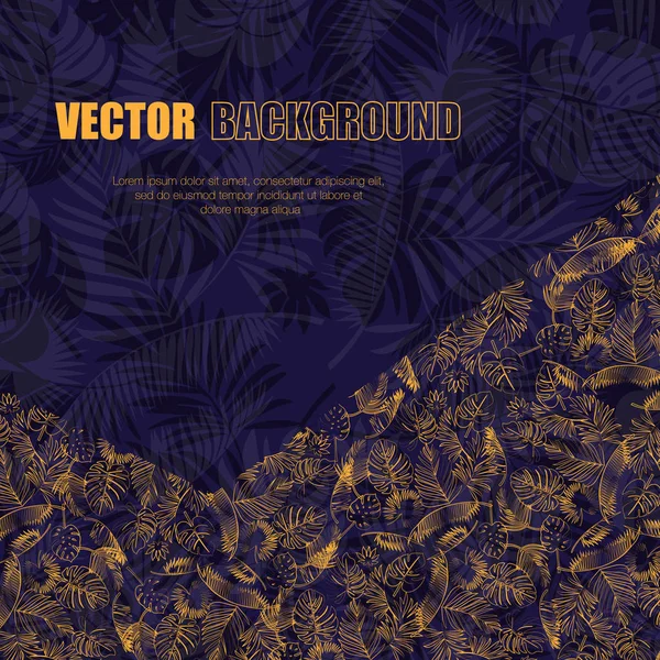 Palm leaves wallpaper — Stock Vector