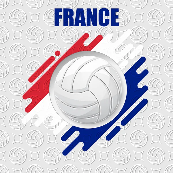 Volleybal Frankrijk achtergrond — Stockvector