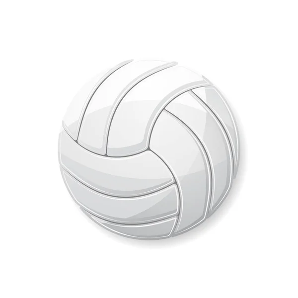 Symbole blanc de volley-ball — Image vectorielle