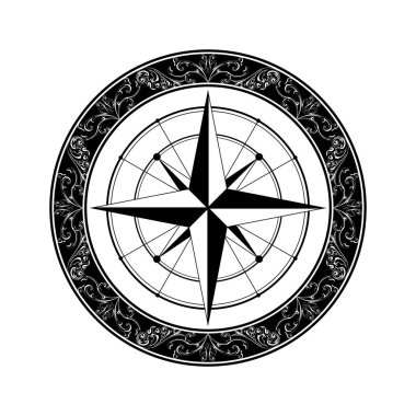 Windrose black silhouette