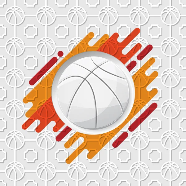 Basketball fond orange — Image vectorielle