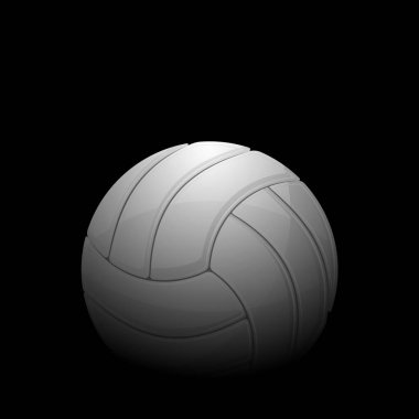 Voleybol siyah arka plan