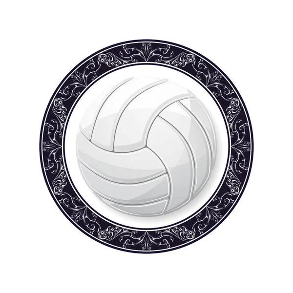 Volleybal met cirkel patroon — Stockvector