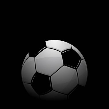 Futbol siyah arka plan