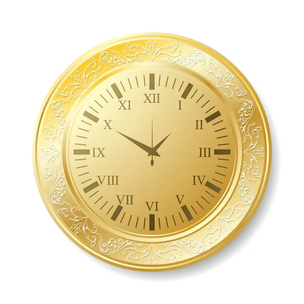 Oude gouden horloge — Stockvector