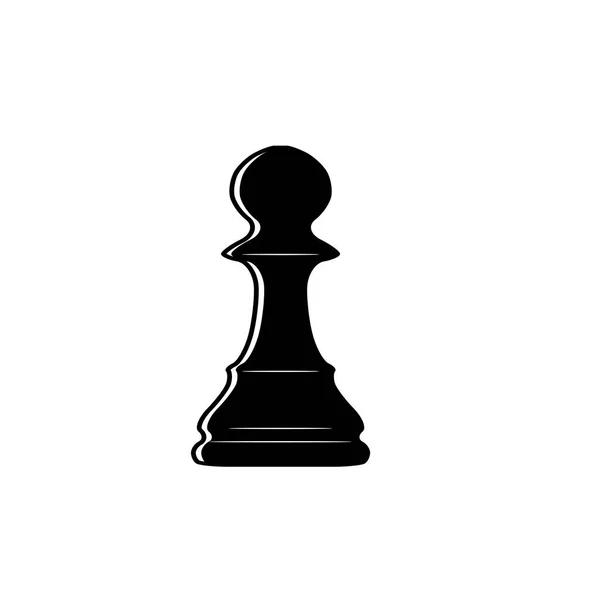 Delineamento do peão de xadrez — Vetor de Stock