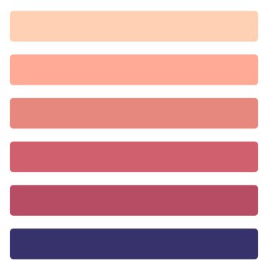 Altı renkli mercan ayarla