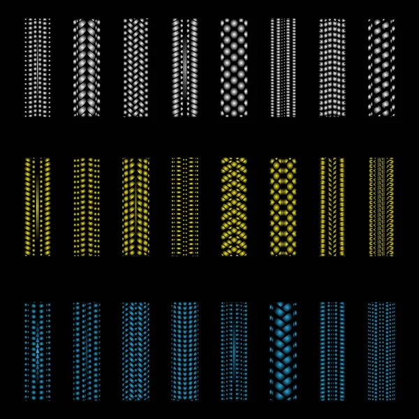 Traces de pneus à pente radiale — Image vectorielle