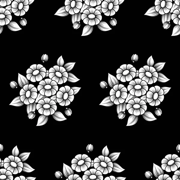 Seamless daisy white background