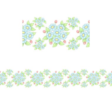 Sorunsuz pastel çiçek öğe