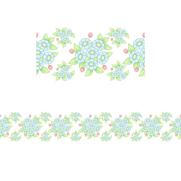 Bezproblémové pastelové květinové prvek — Stockový vektor