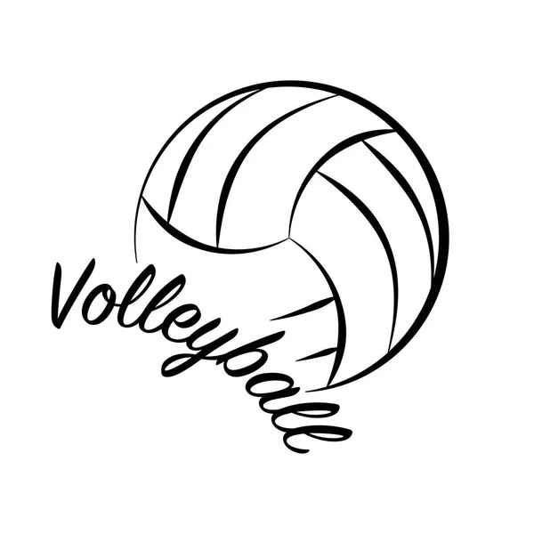 Volleyball texte signe — Image vectorielle