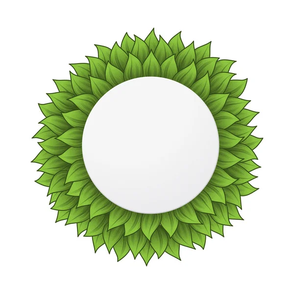Рамка листьев круга — стоковый вектор