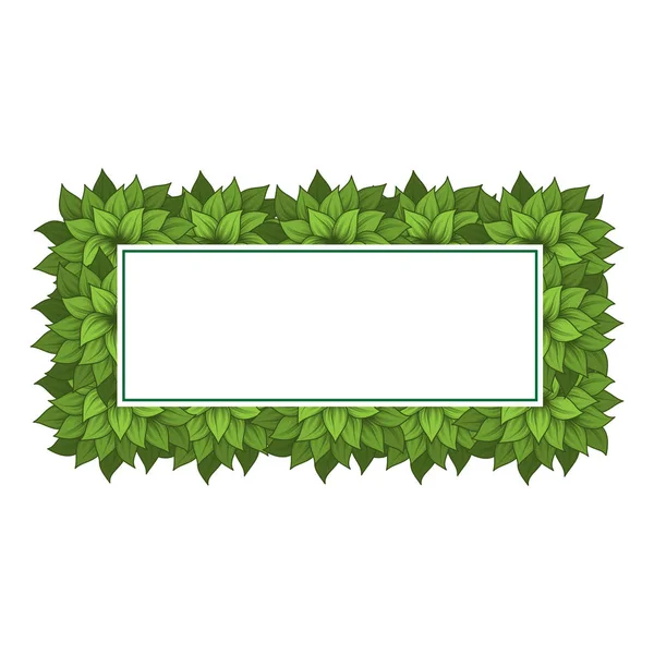Groene struiken frame — Stockvector