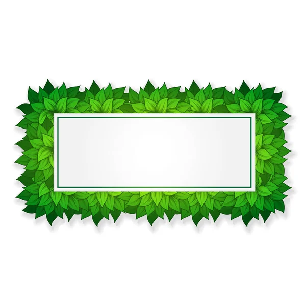 Grön rektangel ram — Stock vektor