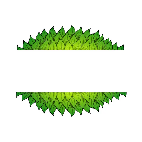 Marco de hojas horizontales — Archivo Imágenes Vectoriales