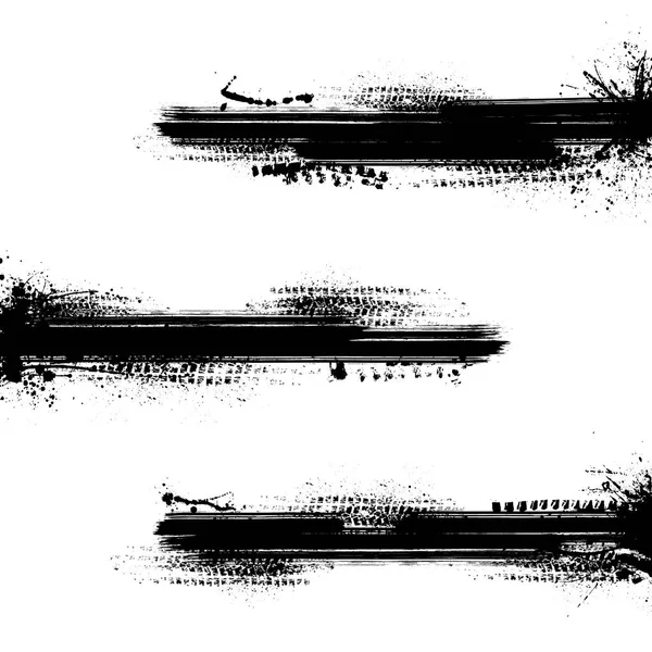 Lignes de voie de pneu grunge — Image vectorielle