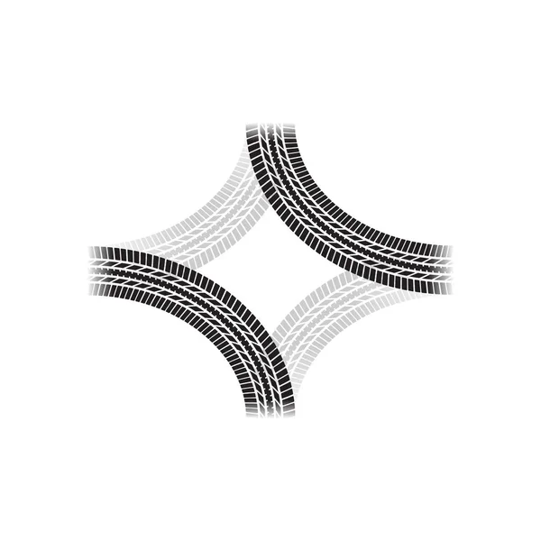 Símbolo de vía de neumático — Vector de stock