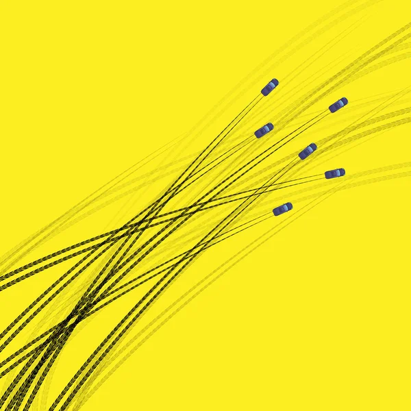 Fond de course jaune — Image vectorielle
