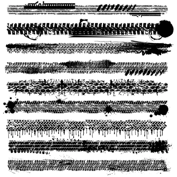 Следы от шин гранжа — стоковый вектор