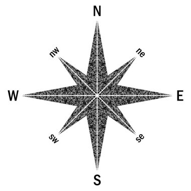 Beyaz desenli rüzgar