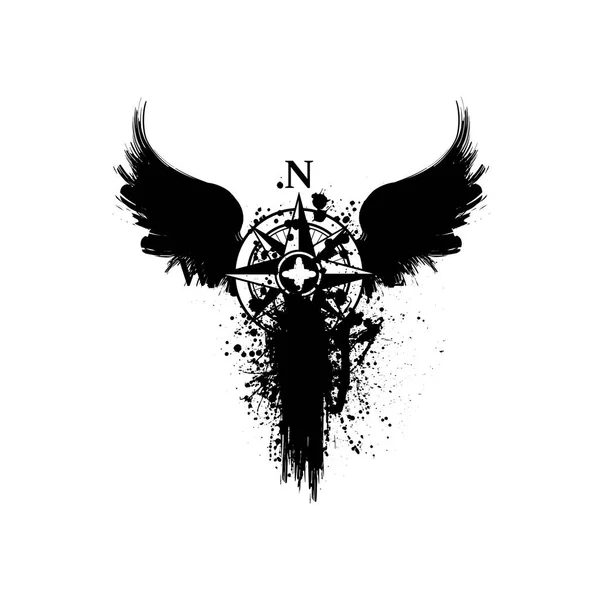 Zwarte grunge symbool — Stockvector