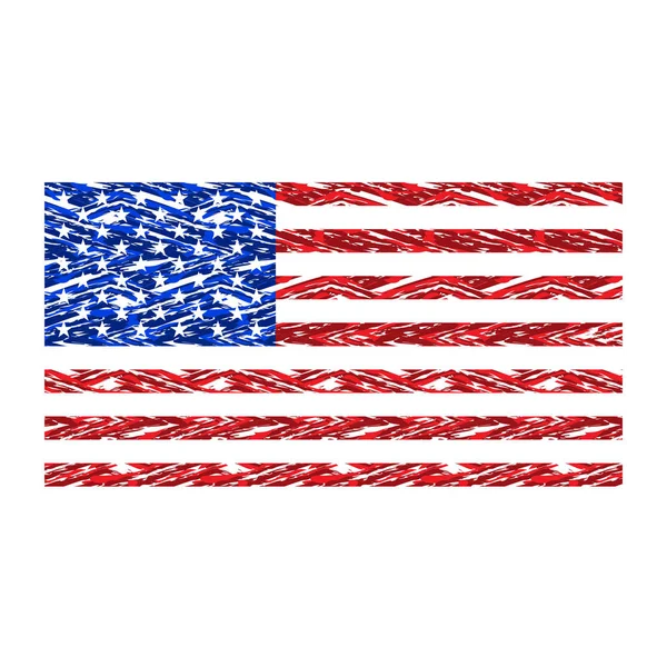 USA grunge flaggan — Stock vektor